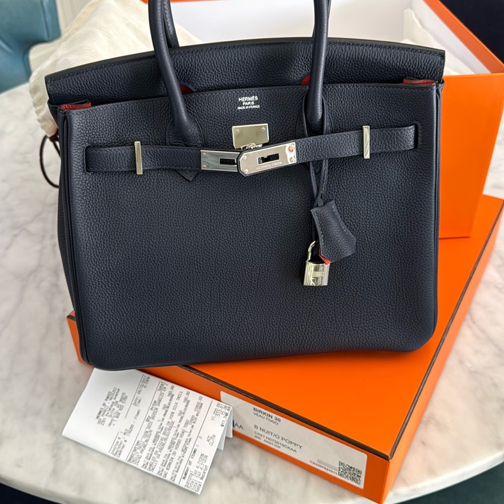 Authentic Hermes Birkin 30 Verso Veau Togo